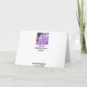 Carte Fleurs de lavande (Dos)