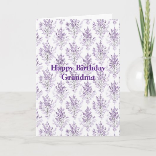 Carte Fleurs de Lavande Anniversaire (Devant)