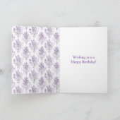 Carte Fleurs de Lavande Anniversaire (Intérieur)