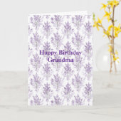Carte Fleurs de Lavande Anniversaire (Fleur jaune)
