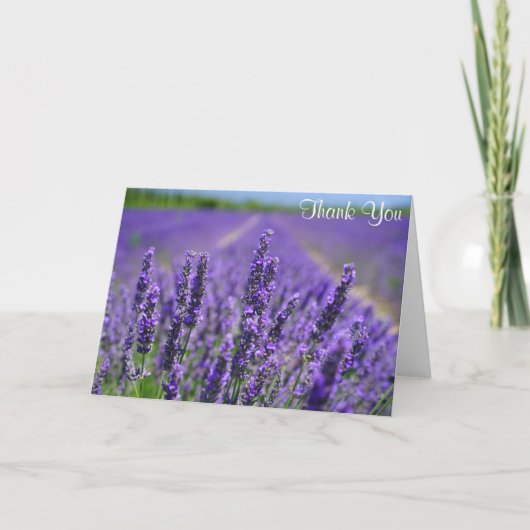 Carte Fleurs de lavande Plutôt Violet Merci Floral (Devant)