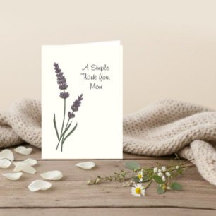 Carte Fleurs de lavande pour la fête des Mères
