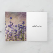 Carte Fleurs de lavande violette amour (Intérieur)