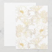 Carte Fleurs de lignées d'or d'anémones. (Devant / Derrière)