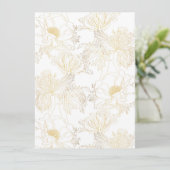 Carte Fleurs de lignées d'or d'anémones. (Debout devant)