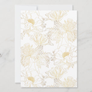 Carte Fleurs de lignées d'or d'anémones.