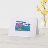 Carte Fleurs de lune et de prune Mt. Fuji (blanc) 2 cart (Fleur jaune)