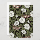 Carte Fleurs de lune et sphinx Mois (Devant / Derrière)