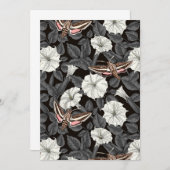 Carte Fleurs de lune et sphinx Moths 2 (Devant / Derrière)