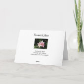 Carte Fleurs de Lys Douces (Dos)