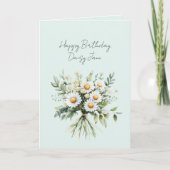 Carte Fleurs de marguerite à la menthe Anniversaire (Devant)