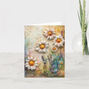 Carte Fleurs de marguerite Joli Fleur sauvage Floral Nat