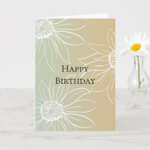 Carte Fleurs de Marguerites Blanches à la Menthe Pêche A
