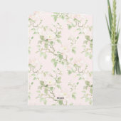 Carte Fleurs de mariage romantiques blush (Dos)