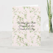Carte Fleurs de mariage romantiques blush (Devant)