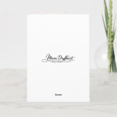 Carte Fleurs de mariage sur abstrait rose (Dos)