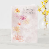 Carte Fleurs de mariage sur abstrait rose (Fleur jaune)
