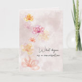 Carte Fleurs de mariage sur rose Abstrait (Devant)