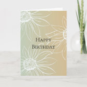 Carte Fleurs de naissance florales pêches blanches margu (Devant)