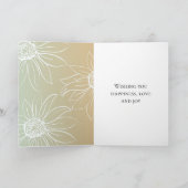 Carte Fleurs de naissance florales pêches blanches margu (Intérieur)