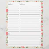 Carte Fleurs de Noël (Dos)