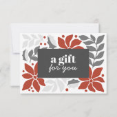 CARTE FLEURS DE NOËL ARGENT ROUGE GRAY SPÉCIAL (Devant)