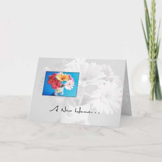 Carte Fleurs de nouvelle maison (Devant)