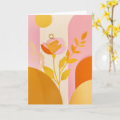Carte Fleurs de papier découpé ensoleillées (Fleur jaune)