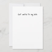 Carte Fleurs de papier Quirky Whimsical Bonjour plat (Dos)