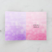 Carte Fleurs de papillon personnalisées Joyeux anniversa (Intérieur)