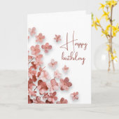 Carte Fleurs de Parties scintillant rose Floral Femme An (Fleur jaune)