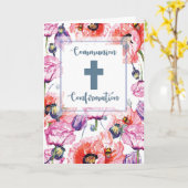 Carte Fleurs de pavot Communion et Confirmation RCIA (Fleur jaune)