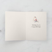 Carte Fleurs de pêche rose caméra anniversaire (Intérieur)
