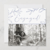 Carte Fleurs de périwinkle Boho Ajouter Photo Engagement (Devant)