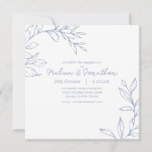 Carte Fleurs de Pervenche Boho Ajouter une photo de la f (Dos)