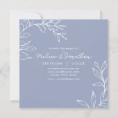 Carte Fleurs de Pervenche Boho Ajouter une photo Fête de (Dos)