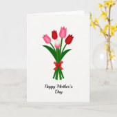 Carte Fleurs de Printemps Blanc (Fleur jaune)