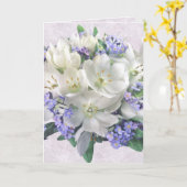 Carte Fleurs de printemps. Croque et oublie-moi-pas cart (Fleur jaune)