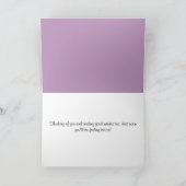 Carte Fleurs de printemps et étang Pensées pour vous (Intérieur)