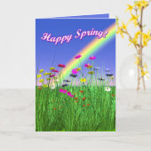 Carte Fleurs de printemps joyeuses (Fleur jaune)