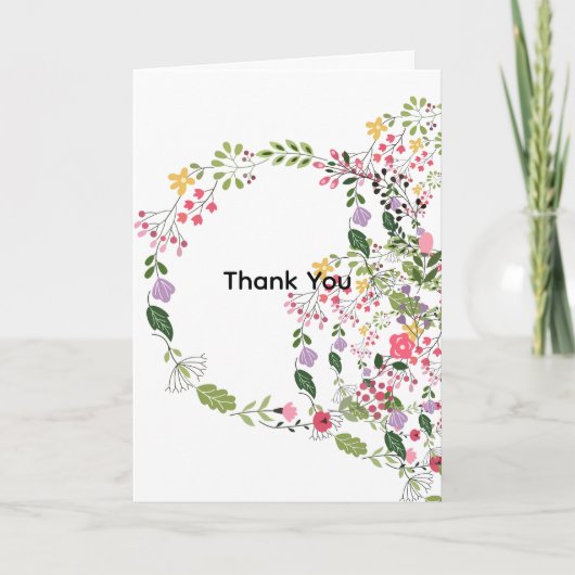 Carte Fleurs de printemps Merci (Devant)
