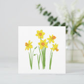 Carte Fleurs de printemps, narcisse. (Debout devant)