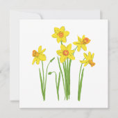 Carte Fleurs de printemps, narcisse. (Devant)