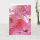 Carte Fleurs de printemps roses (Dos)