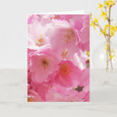 Carte Fleurs de printemps roses (Fleur jaune)