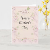 Carte Fleurs de printemps sur la fête des mères Arrière (Fleur jaune)