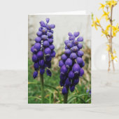 Carte Fleurs de printemps violettes (Fleur jaune)