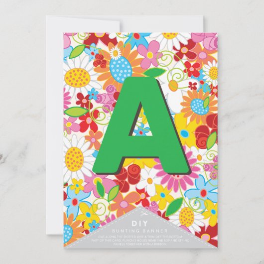 Carte Fleurs de Printemps Whimsical Jardin do-it-yoursel (Devant)