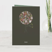 Carte Fleurs de printemps Whimsical Pop Tree Chic Annive (Dos)
