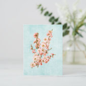 Carte Fleurs de prune sur Denim vieilli (Debout devant)